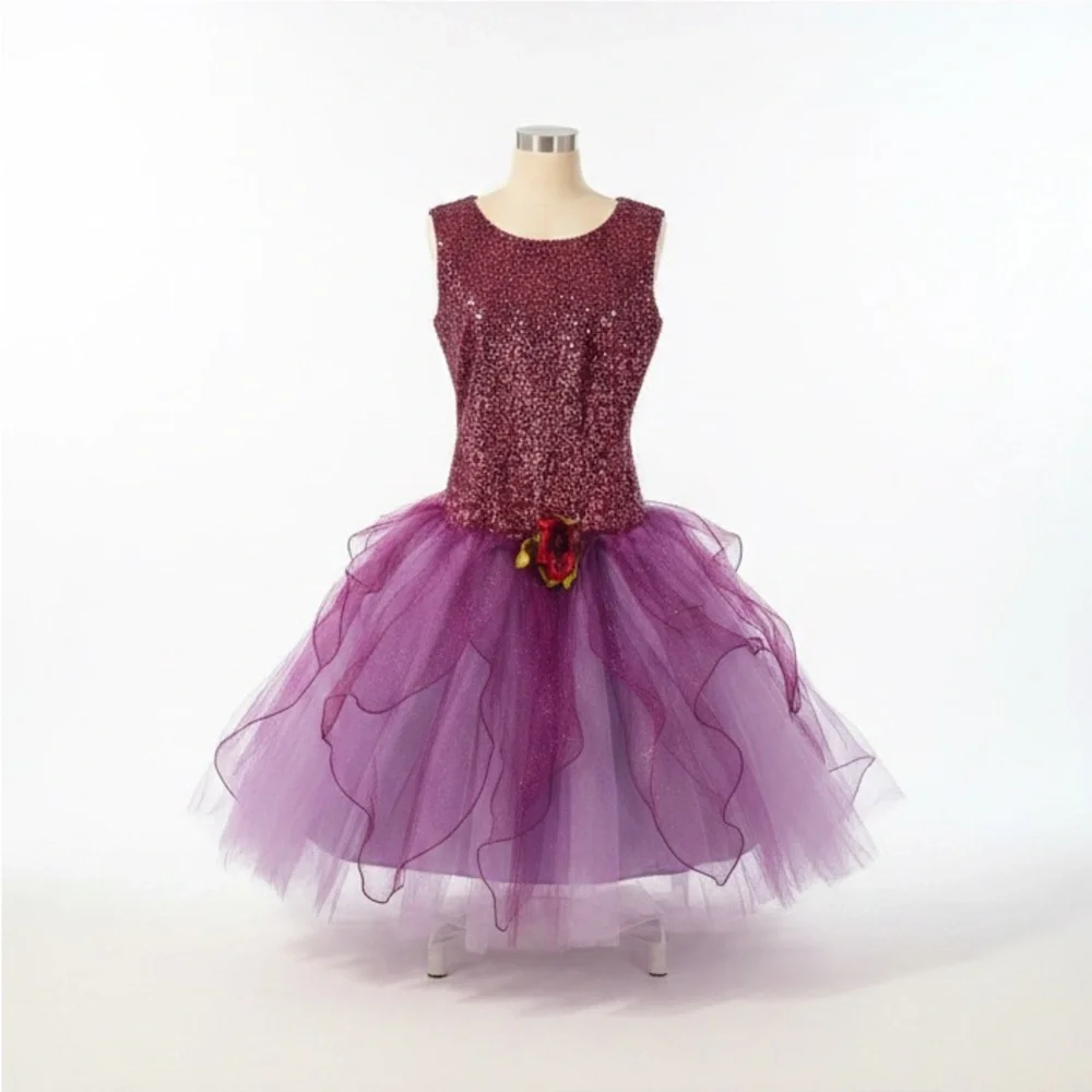 Curtain Call Purple Sequin Costum